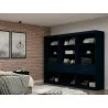 Manhattan Comfort Mulberry Open 3 Sectional Modem Wardrobe Closet with 6 Drawers - Set of 3 in Tatiana Midnight Blue - Manhattan Comfort Mulberry Open 3 Sectional Modem Wardrobe Closet with 6 Drawers - Set of 3 in Tatiana Midnight Blue