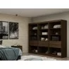 Manhattan Comfort Mulberry Open 3 Sectional Modem Wardrobe Closet with 6 Drawers - Set of 3 in Brown - Manhattan Comfort Mulberry Open 3 Sectional Modem Wardrobe Closet with 6 Drawers - Set of 3 in Brown
