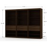 Manhattan Comfort Mulberry Open 3 Sectional Modem Wardrobe Closet with 6 Drawers - Set of 3 in Brown