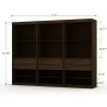 Manhattan Comfort Mulberry Open 3 Sectional Modem Wardrobe Closet with 6 Drawers - Set of 3 in Brown - Manhattan Comfort Mulberry Open 3 Sectional Modem Wardrobe Closet with 6 Drawers - Set of 3 in Brown