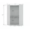 Manhattan Comfort Mulberry 2.0 Modern Corner Wardrobe Closet with 2 Hanging Rods - Manhattan Comfort Mulberry 2.0 Modern Corner Wardrobe Closet with 2 Hanging Rods