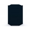 Manhattan Comfort Mulberry 2.0 Modern Corner Wardrobe Closet with 2 Hanging Rods in Tatiana Midnight Blue