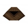 Manhattan Comfort Mulberry 2.0 Modern Corner Wardrobe Closet with 2 Hanging Rods in Brown Bottom