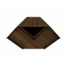 Manhattan Comfort Mulberry 2.0 Modern Corner Wardrobe Closet with 2 Hanging Rods in Brown Bottom - Manhattan Comfort Mulberry 2.0 Modern Corner Wardrobe Closet with 2 Hanging Rods in Brown Bottom
