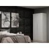 Manhattan Comfort Mulberry 2.0 Sectional Modern Armoire Wardrobe Closet with 2 Drawers in White - Manhattan Comfort Mulberry 2.0 Sectional Modern Armoire Wardrobe Closet with 2 Drawers in White