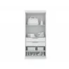 Manhattan Comfort Mulberry Open 3 Sectional Modern Wardrobe Corner Closet with 4 Drawers Front - Manhattan Comfort Mulberry Open 3 Sectional Modern Wardrobe Corner Closet with 4 Drawers Front