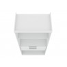 Manhattan Comfort Mulberry Open 3 Sectional Modern Wardrobe Corner Closet with 4 Drawers White Top