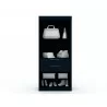 Manhattan Comfort Mulberry 2.0 Sectional Modern Armoire Wardrobe Closet with 2 Drawers in Tatiana Midnight Blue Front - Manhattan Comfort Mulberry 2.0 Sectional Modern Armoire Wardrobe Closet with 2 Drawers in Tatiana Midnight Blue Front