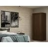 Manhattan Comfort Mulberry 2.0 Sectional Modern Armoire Wardrobe Closet with 2 Drawers in Brown - Manhattan Comfort Mulberry 2.0 Sectional Modern Armoire Wardrobe Closet with 2 Drawers in Brown