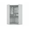 Manhattan Comfort Mulberry 3.0 Sectional Modern Corner Wardrobe Closet with 2 Drawers - Set of 2 in White - Manhattan Comfort Mulberry 3.0 Sectional Modern Corner Wardrobe Closet with 2 Drawers - Set of 2 in White