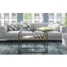 Ellis 27.76" Coffee Table in Dark Oak and Black