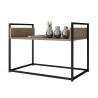 Ellis 27.76" Coffee Table in Dark Oak and Black