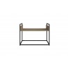 Ellis 27.76" Coffee Table in Dark Oak and Black - Front