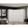 Manhattan Comfort Mulberry 3.0 Sectional Modern Wardrobe Corner Closet with 4 Drawers - Set of 3 in White - Manhattan Comfort Mulberry 3.0 Sectional Modern Wardrobe Corner Closet with 4 Drawers - Set of 3 in White