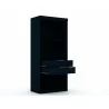 Manhattan Comfort Mulberry 3.0 Sectional Modern Wardrobe Corner Closet with 4 Drawers - Set of 3 in Tatiana Midnight Blue - Manhattan Comfort Mulberry 3.0 Sectional Modern Wardrobe Corner Closet with 4 Drawers - Set of 3 in Tatiana Midnight Blue