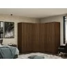 Manhattan Comfort Mulberry 3.0 Sectional Modern Wardrobe Corner Closet with 4 Drawers - Set of 3 in Brown - Manhattan Comfort Mulberry 3.0 Sectional Modern Wardrobe Corner Closet with 4 Drawers - Set of 3 in Brown