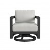 Sunset West Malibu Swivel Chair in Cast Silver, No Welt