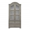 Pulaski Furniture Abbotts Glen Glass Door Bunching Display with Storage Drawers Front