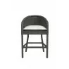 Sunset West Cabo Barstool in Soothe Pearl w/ Flange Welt Front - Sunset West Cabo Barstool in Soothe Pearl w/ Flange Welt Front