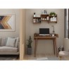 Manhattan Comfort Hampton 35.43 Home Office Desk with Solid Wood Legs 