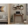 Manhattan Comfort Hampton 35.43 Home Office Desk with Solid Wood Legs  - Manhattan Comfort Hampton 35.43 Home Office Desk with Solid Wood Legs 