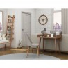 Manhattan Comfort Hampton 35.43 Home Office Desk with Solid Wood Legs in Maple Cream
