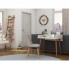 Manhattan Comfort Hampton 35.43 Home Office Desk with Solid Wood Legs in White