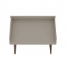 Manhattan Comfort Hampton 35.43 Home Office Desk with Solid Wood Legs in Off White Top