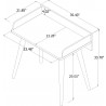 Manhattan Comfort Hampton 35.43 Home Office Desk with Solid Wood Legs