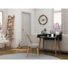 Manhattan Comfort Hampton 35.43 Home Office Desk with Solid Wood Legs in Black