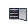 TrueFlame 24" Outdoor Rated Dual Zone Wine Cooler - Front and Opened 