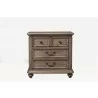Alpine Furniture Melbourne Nightstand in French Truffle - Front - Alpine Furniture Melbourne Nightstand in French Truffle - Front