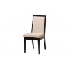 Baxton Studio Rika Modern Sand Fabric and Dark Brown Finished Wood 5-Piece Dining Set - Chair in Front Side Angle