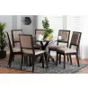 Baxton Studio Mana Modern Sand Fabric and Dark Brown Finished Wood 7-Piece Dining Set - Lifestyle - Baxton Studio Mana Modern Sand Fabric and Dark Brown Finished Wood 7-Piece Dining Set - Lifestyle