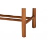 Baxton Studio Saura Mid-Century Modern Oak Brown Finished Wood and Hemp Dining Bench - Leg Detail