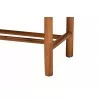 Baxton Studio Saura Mid-Century Modern Oak Brown Finished Wood and Hemp Dining Bench - Leg Detail - Baxton Studio Saura Mid-Century Modern Oak Brown Finished Wood and Hemp Dining Bench - Leg Detail