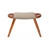 Baxton Studio Banner Mid-Century Modern Light Brown Fabric Upholstered and Oak Brown Finished Wood Accent Bench - Front