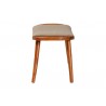 Baxton Studio Banner Mid-Century Modern Light Brown Fabric Upholstered and Oak Brown Finished Wood Accent Bench - Side Angled