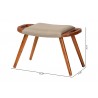 Baxton Studio Banner Mid-Century Modern Light Brown Fabric Upholstered and Oak Brown Finished Wood Accent Bench - With Dimensions