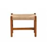 Baxton Studio Saura Mid-Century Modern Oak Brown Finished Wood and Hemp Accent Bench - Front - Baxton Studio Saura Mid-Century Modern Oak Brown Finished Wood and Hemp Accent Bench - Front