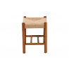 Baxton Studio Saura Mid-Century Modern Oak Brown Finished Wood and Hemp Accent Bench - Side