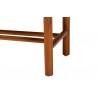 Baxton Studio Saura Mid-Century Modern Oak Brown Finished Wood and Hemp Accent Bench - Leg Detail