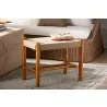 Baxton Studio Saura Mid-Century Modern Oak Brown Finished Wood and Hemp Accent Bench - Lifestyle - Baxton Studio Saura Mid-Century Modern Oak Brown Finished Wood and Hemp Accent Bench - Lifestyle
