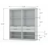 Manhattan Comfort Mulberry 2 Sectional Modern Wardrobe Closet with 4 Drawers - Set of 2 in White - Manhattan Comfort Mulberry 2 Sectional Modern Wardrobe Closet with 4 Drawers - Set of 2 in White