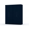Manhattan Comfort Mulberry 2 Sectional Modern Wardrobe Closet with 4 Drawers - Set of 2 in Tatiana Midnight Blue