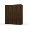 Manhattan Comfort Mulberry 2 Sectional Modern Wardrobe Closet with 4 Drawers - Set of 2 in Brown