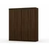 Manhattan Comfort Mulberry 2 Sectional Modern Wardrobe Closet with 4 Drawers - Set of 2 in Brown - Manhattan Comfort Mulberry 2 Sectional Modern Wardrobe Closet with 4 Drawers - Set of 2 in Brown