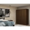 Manhattan Comfort Mulberry 2 Sectional Modern Wardrobe Closet with 4 Drawers - Set of 2 in Brown