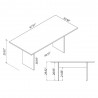 Manhattan Comfort Nomad 67.91 Modern Dining Table