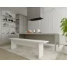 Manhattan Comfort Nomad 67.91 Modern Dining Bench in White - Manhattan Comfort Nomad 67.91 Modern Dining Bench in White